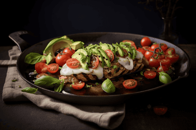 Keto Avocado Caprese Smothered Chicken