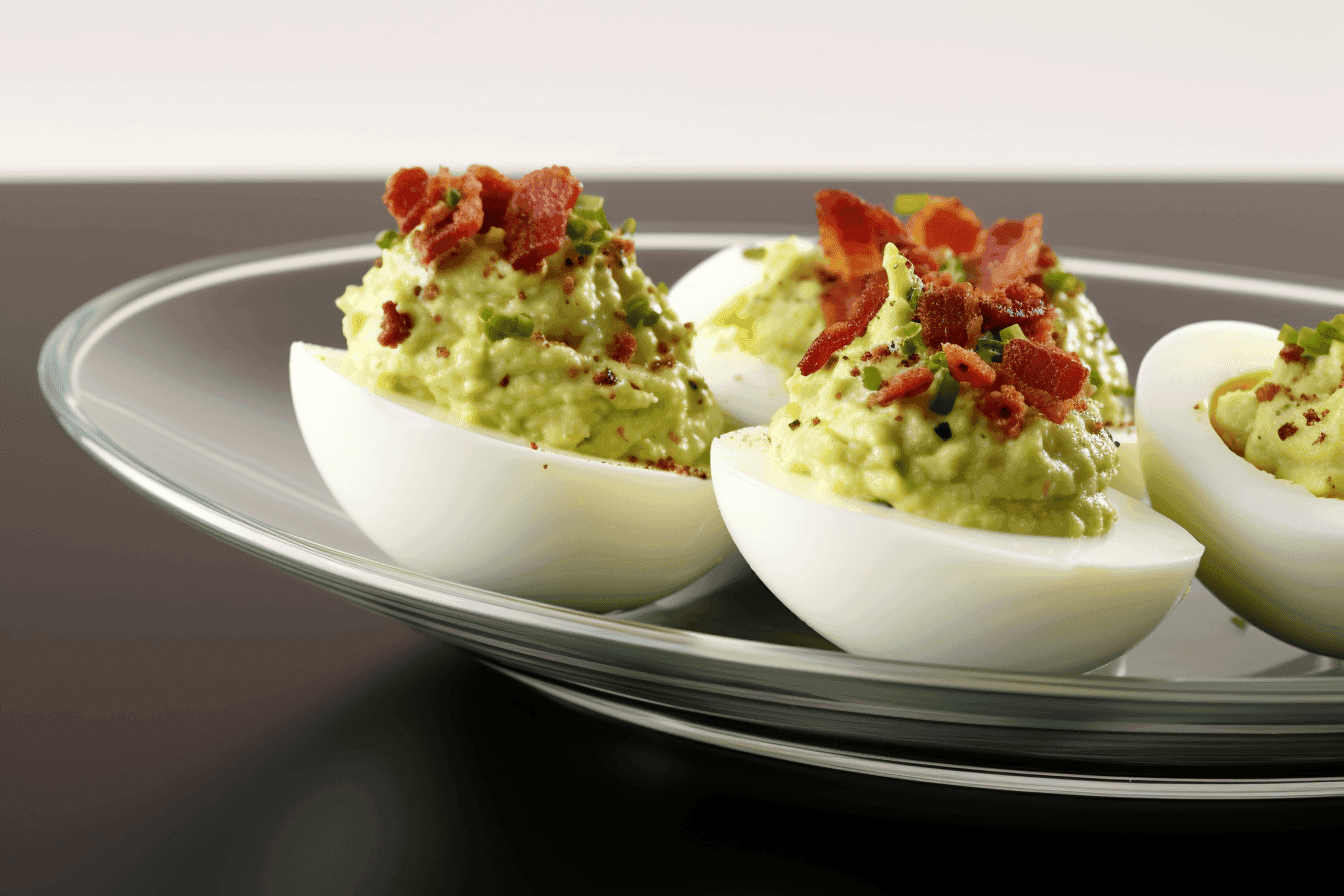 Bacon and Avocado Deviled Eggs