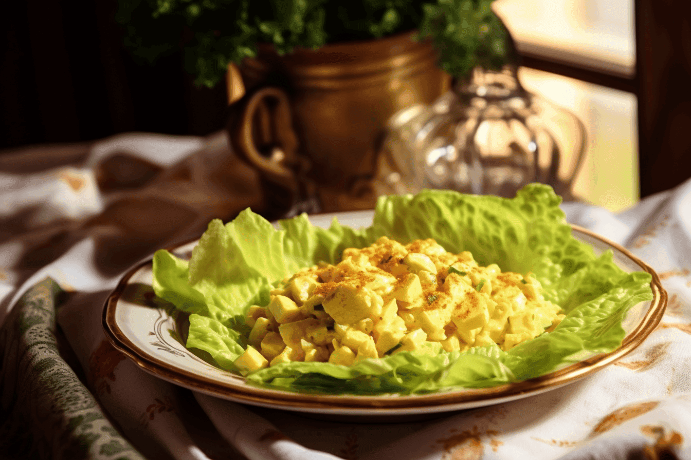 Caesar Egg Salad Romaine Wraps