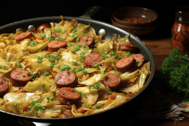 Keto Fried Cabbage and Kielbasa