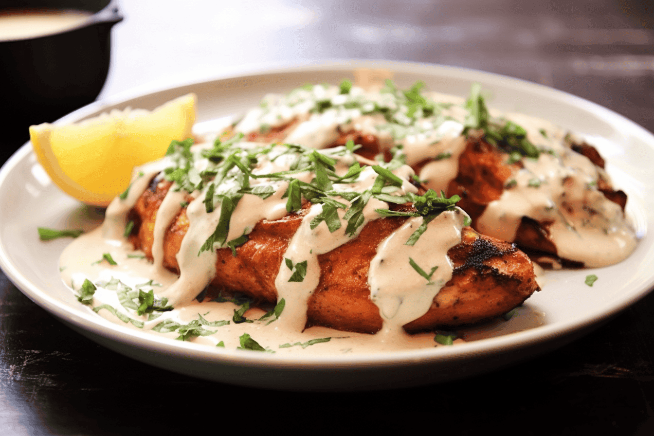 Grilled Lime Chicken with Cream Sauce