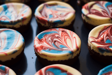 Keto Mini Patriotic Cheesecake Bites