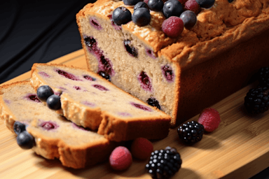Keto PB and Berry Bread Loaf