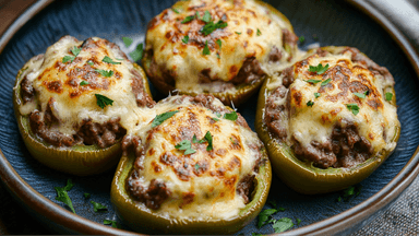 Keto Philly Cheesesteak Stuffed Peppers