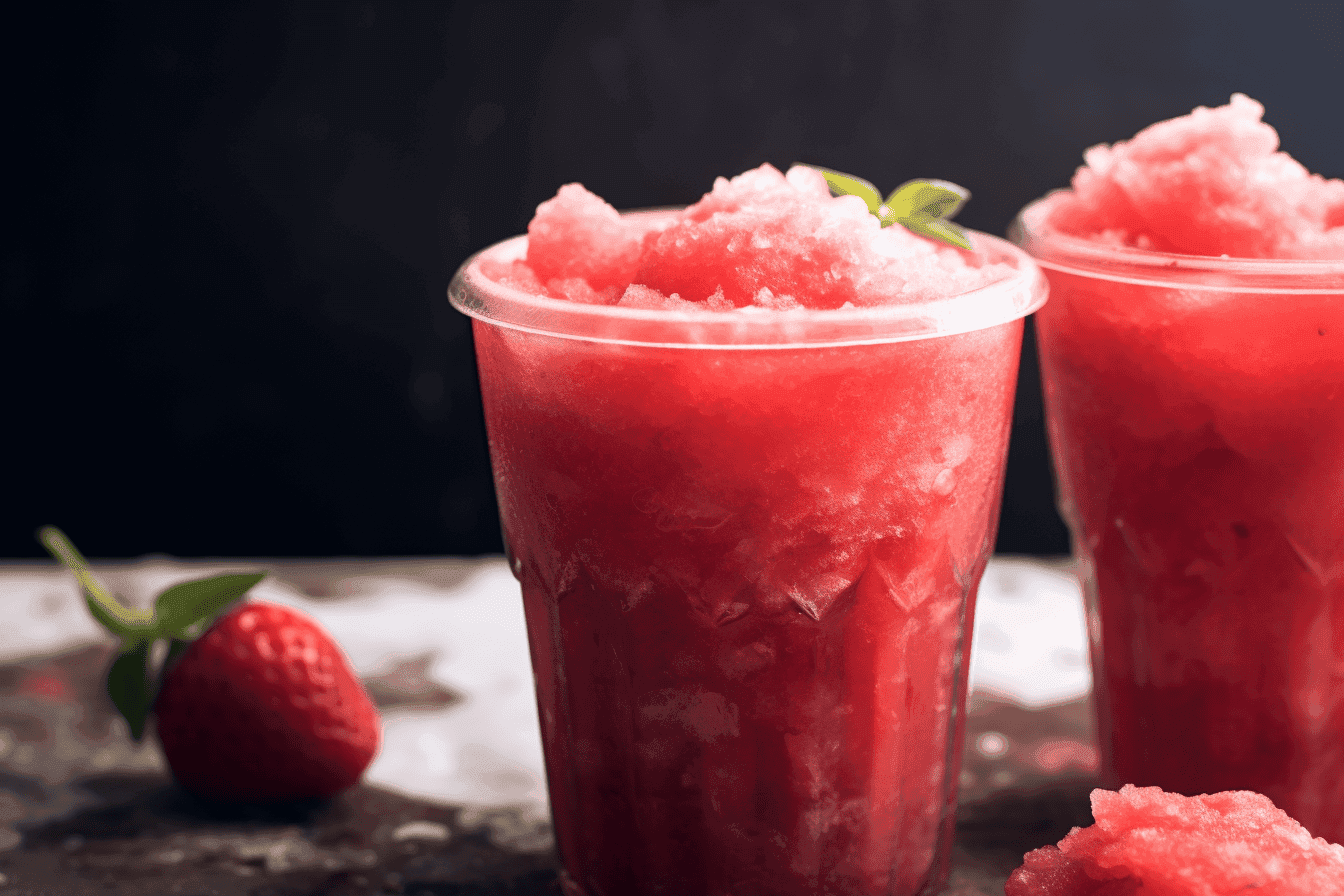 Strawberry Lime Granita