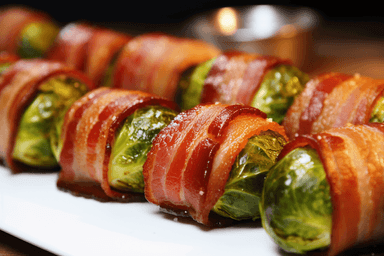 Keto Bacon Wrapped Brussels Sprouts