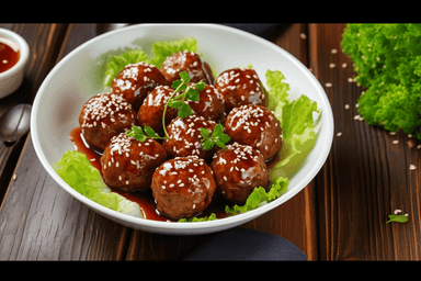Keto Beef and Pork Asian Meatballs