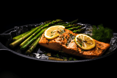 Keto Herb Butter Salmon and Asparagus